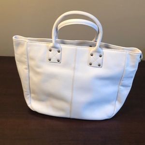 GAP NWOT white leather tote